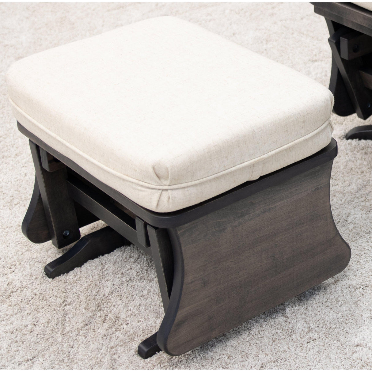 Mission Oak Wood Swivel Glider Rocker & Ottoman | ASB-4274-K