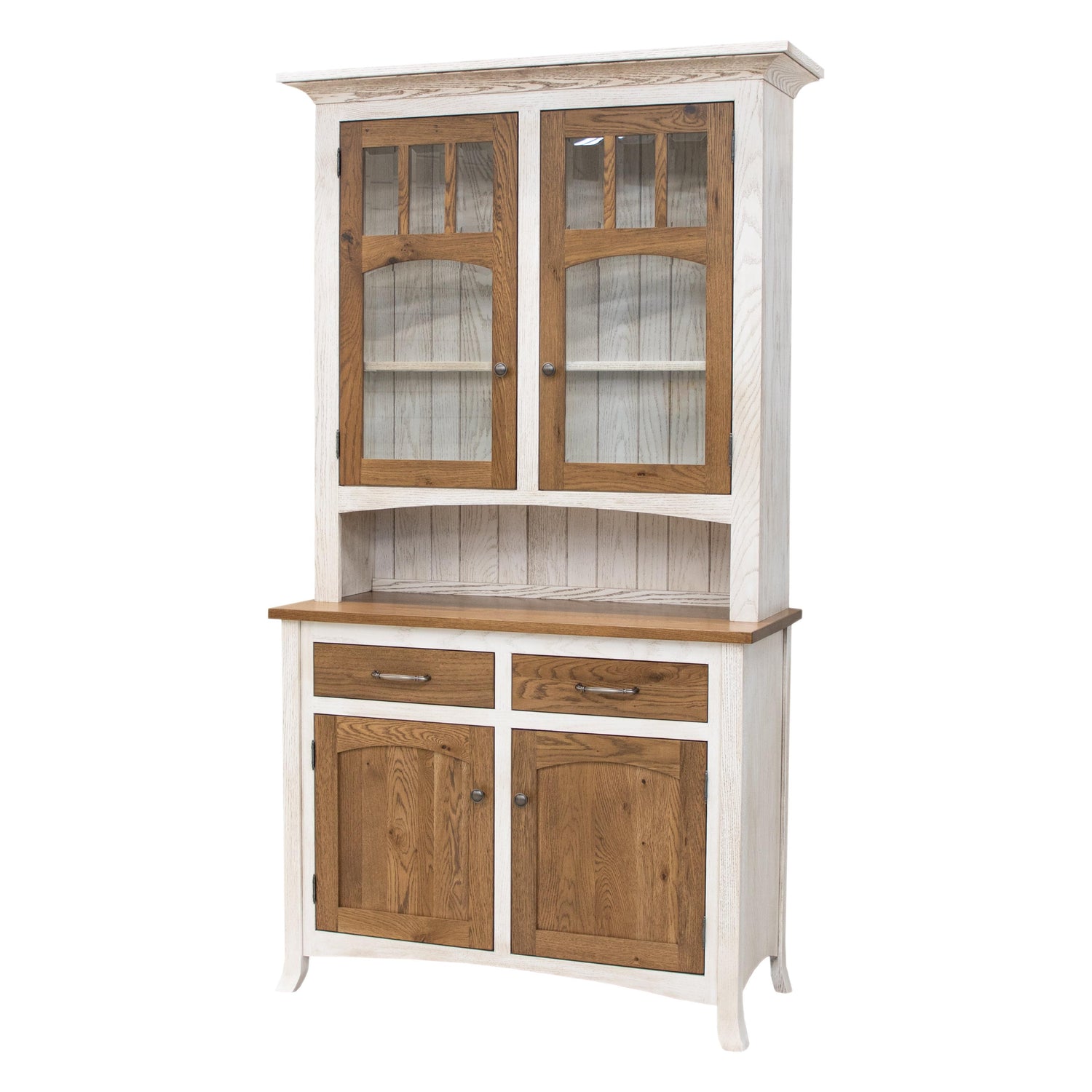 Biltmore White & Wood Hutch - 2-Door | O-CS&RWO-CO