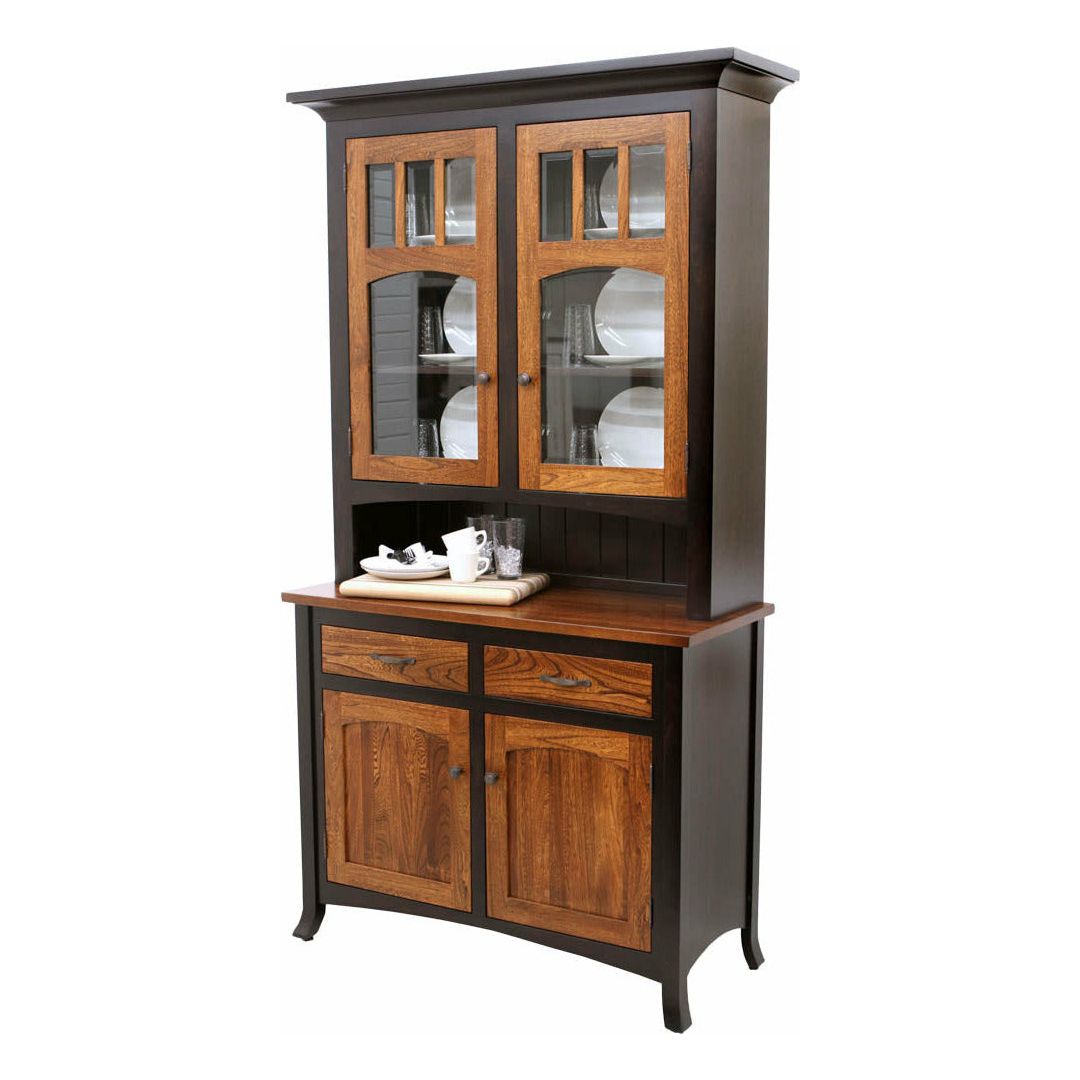Biltmore Black & Wood Hutch - 2-Door | M-EB&E-MC