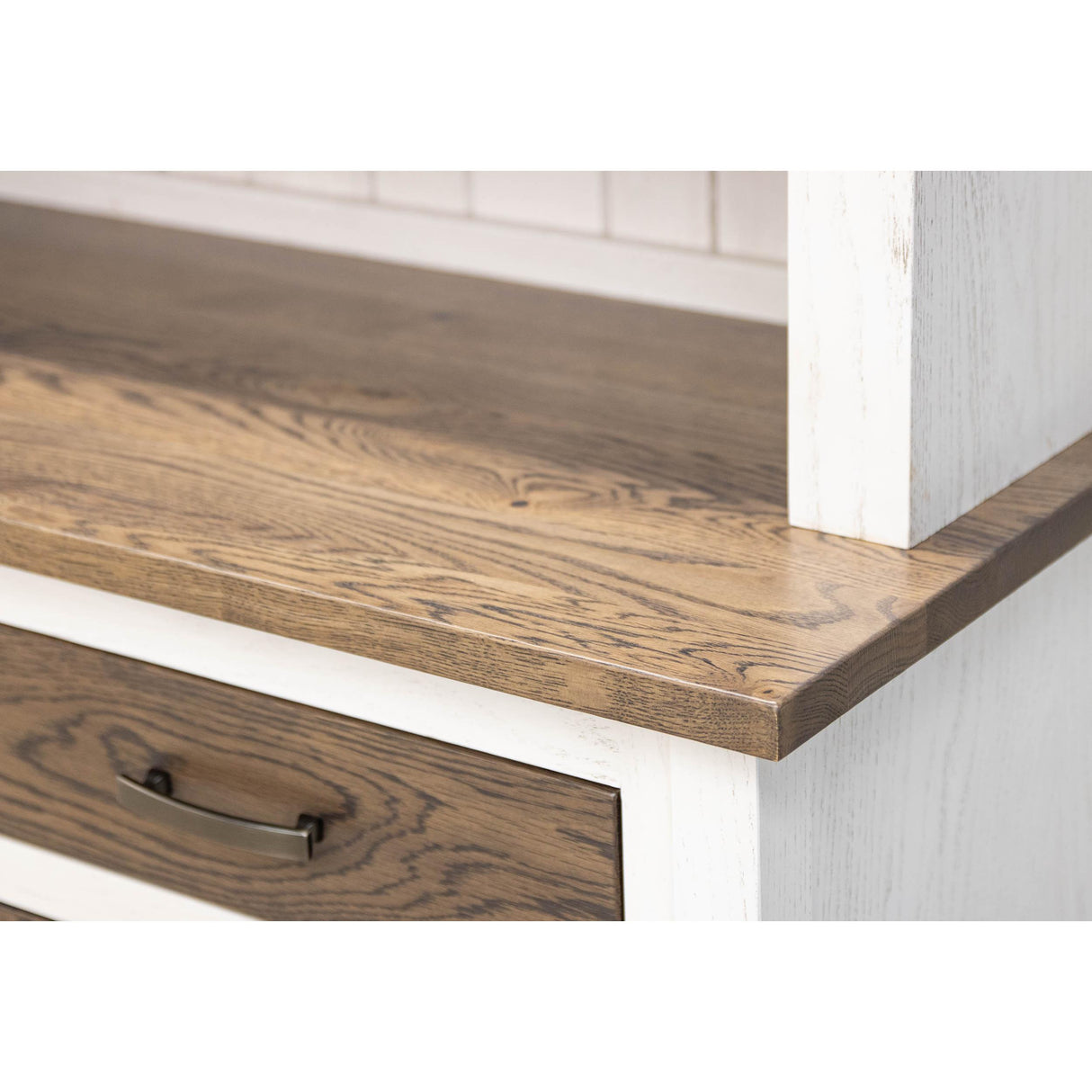 Biltmore White & Wood Hutch - 2-Door | O-GW&RWO-SB
