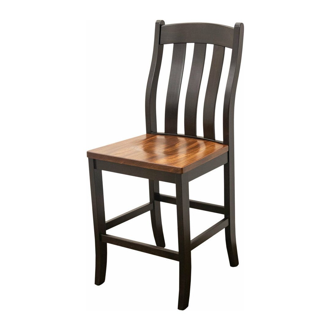 Fostoria Black & Wood 24" Stationary Bar Stool | M-EB&E-MC