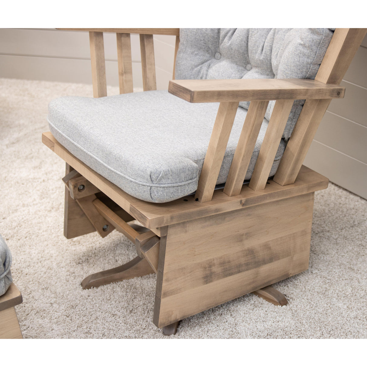 Mission Maple Wood Swivel Glider Rocker & Ottoman | DS-4275-K