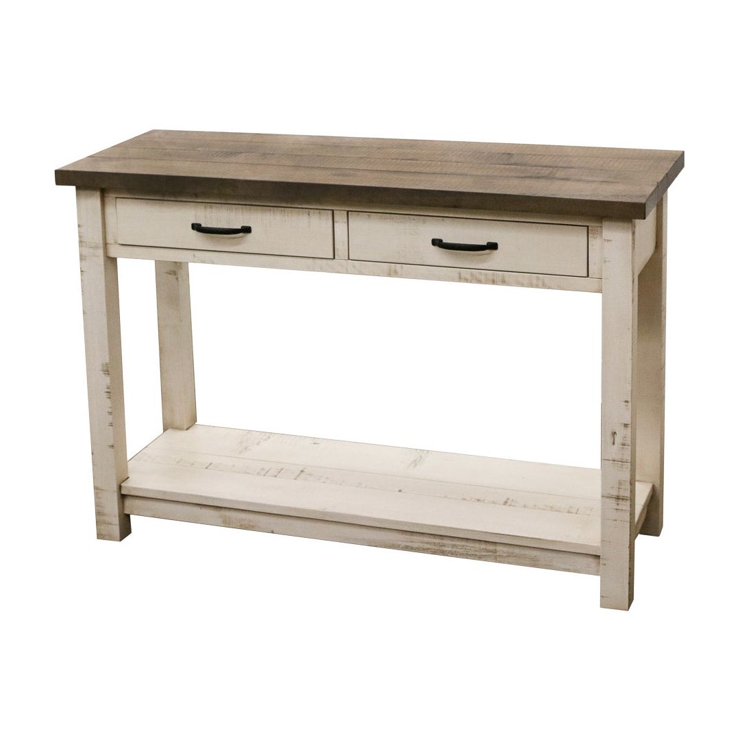 Arcadia White & Wood Open Sofa Table | M-CS&DCD