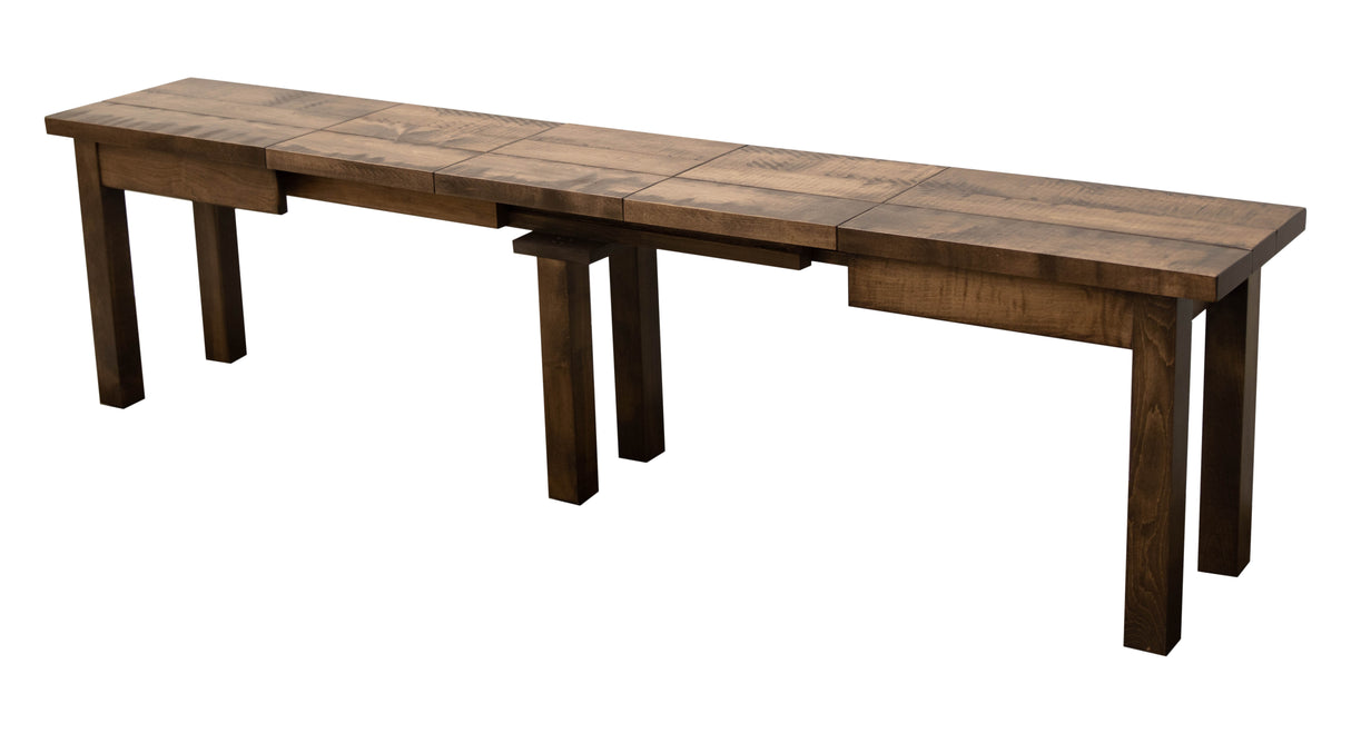 Straight Leg Maple Wood Expandable Dining Bench | CO