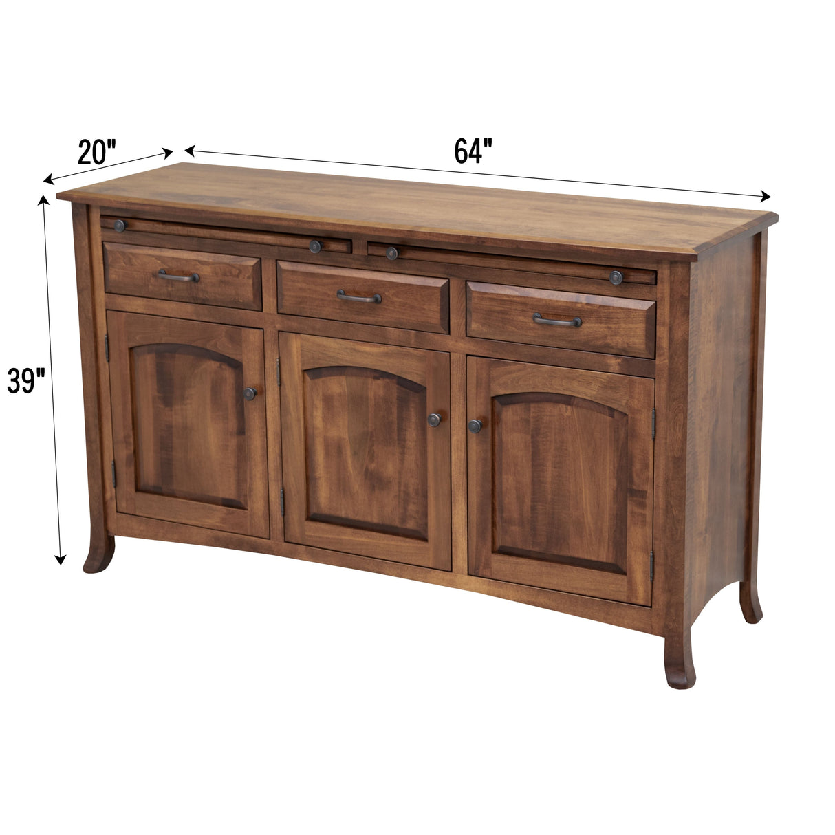 Biltmore Quarter Sawn White Oak Wood Buffet - 3-Door | BV
