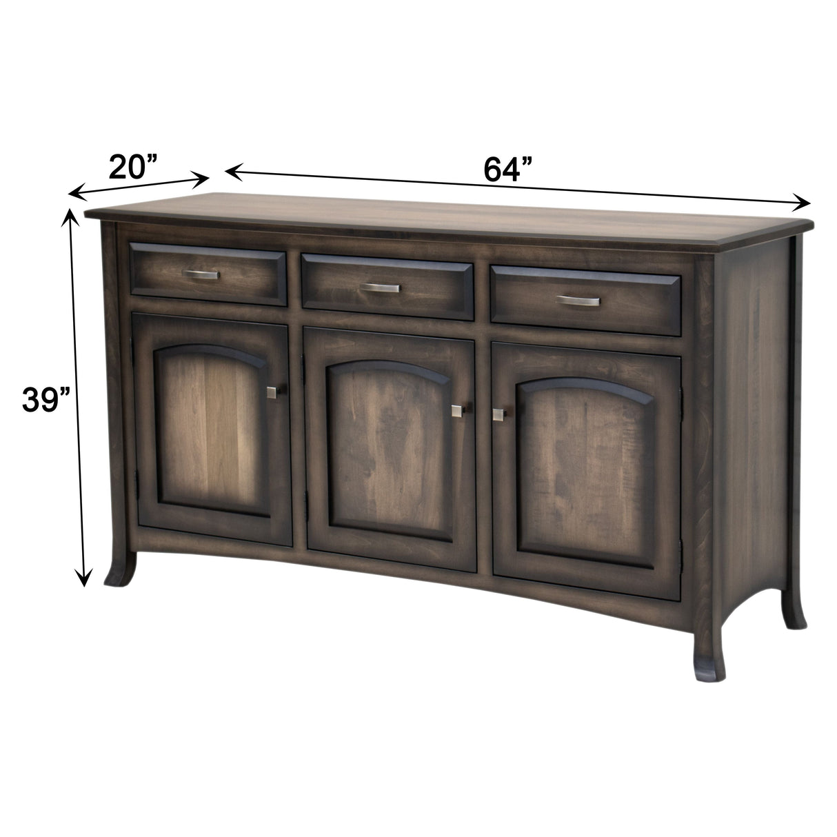Biltmore Maple Wood Buffet - 3-Door | SP-Burn