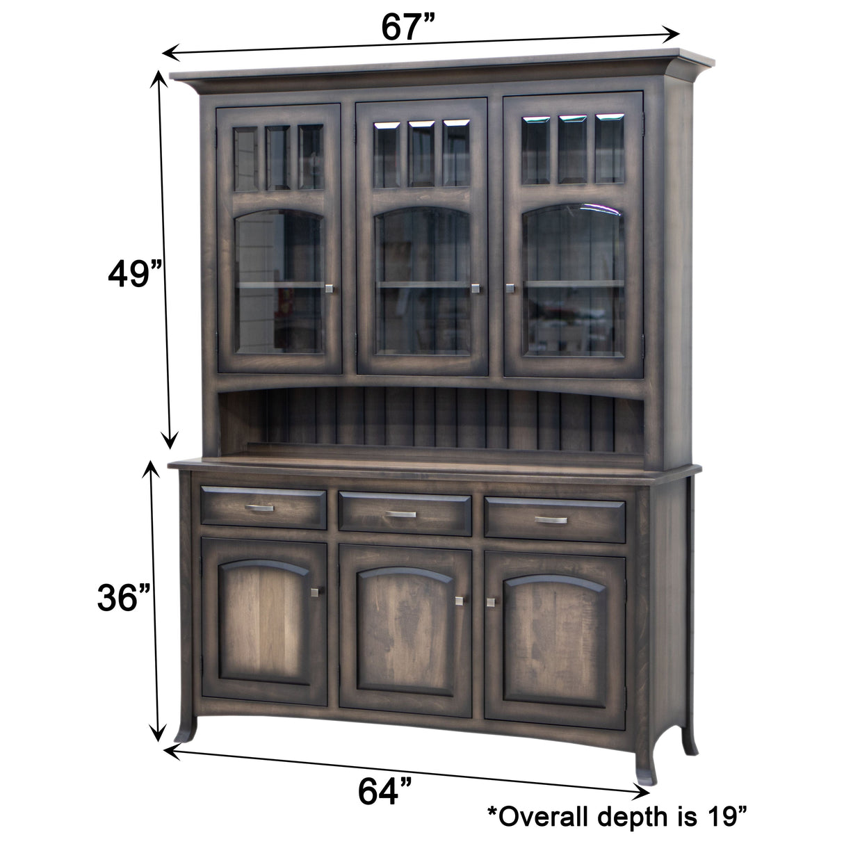 Biltmore Maple Wood Hutch, 67" wide | SP-Burn