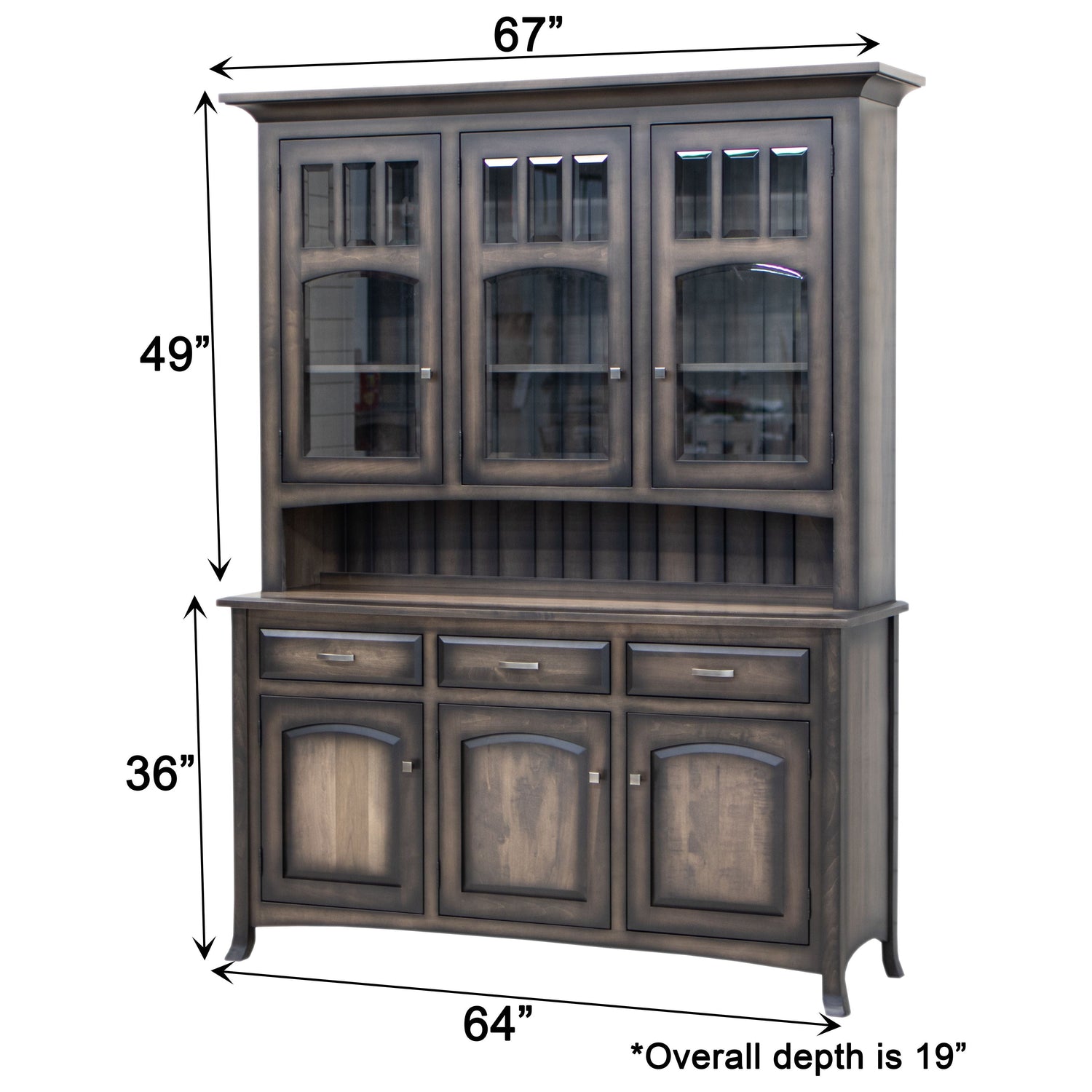 Biltmore Maple Wood Hutch, 67" wide | SP-Burn