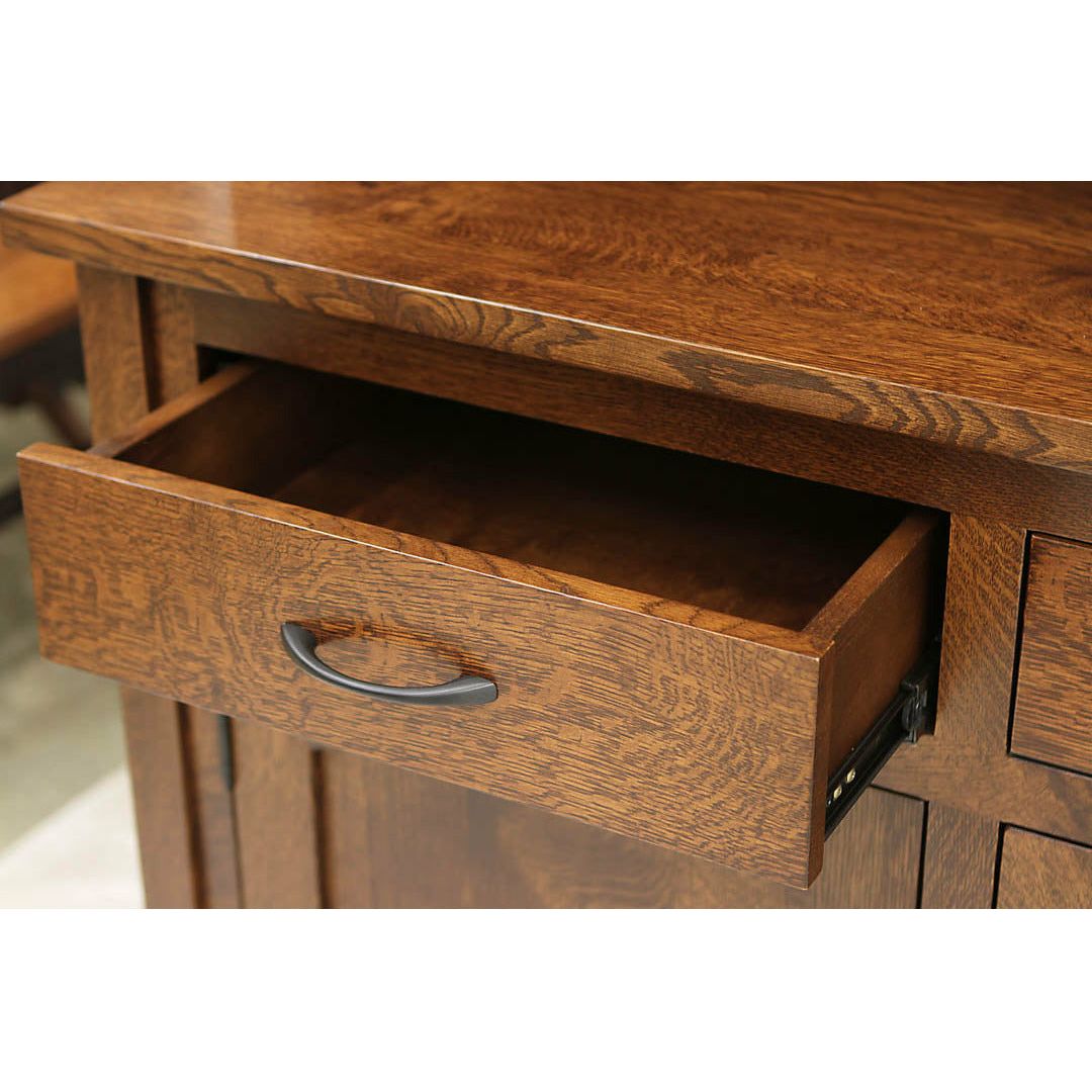 Biltmore Quarter Sawn White Oak Wood Hutch, 67" wide | ASB