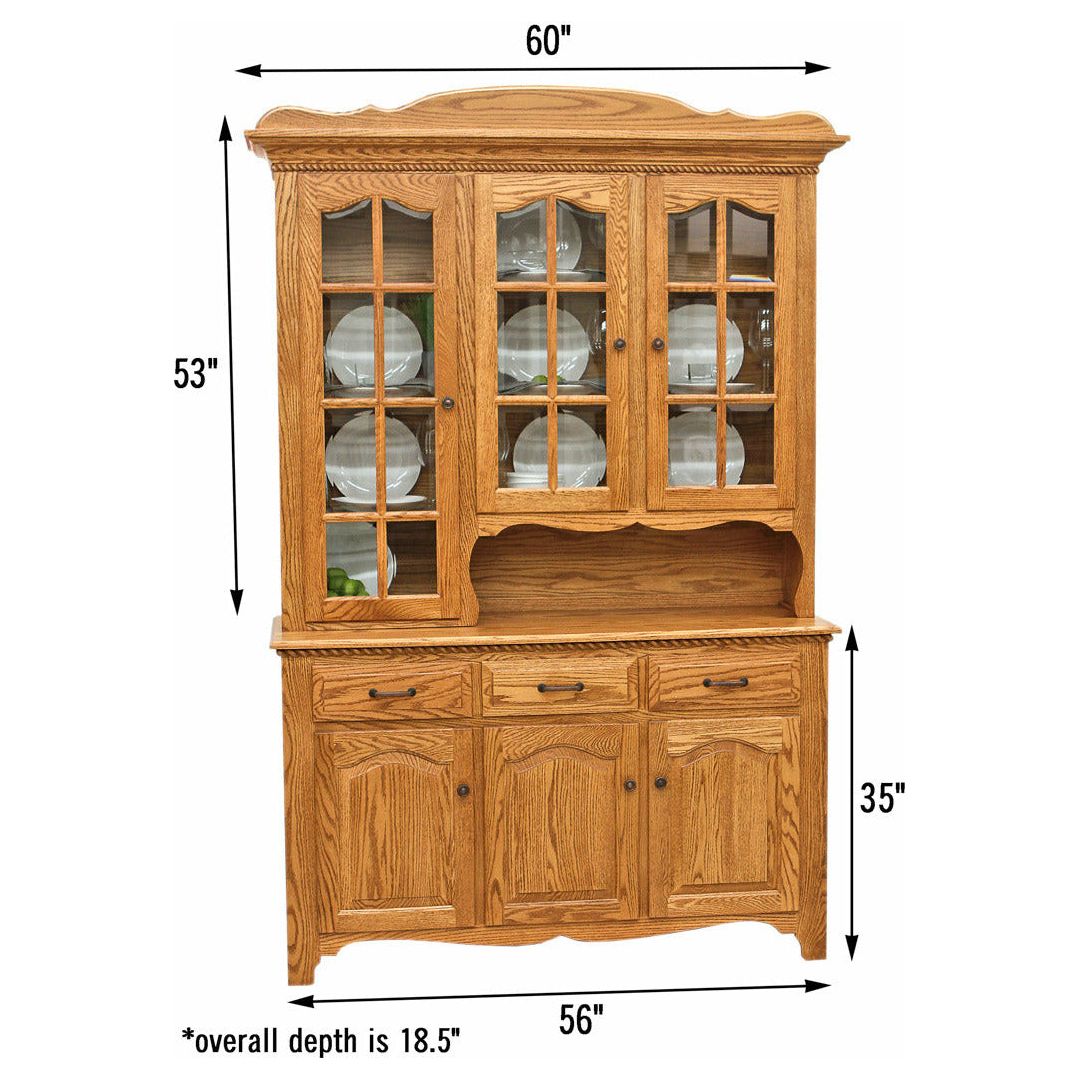 Katie's Oak Wood Hutch - 3-Door | S-14