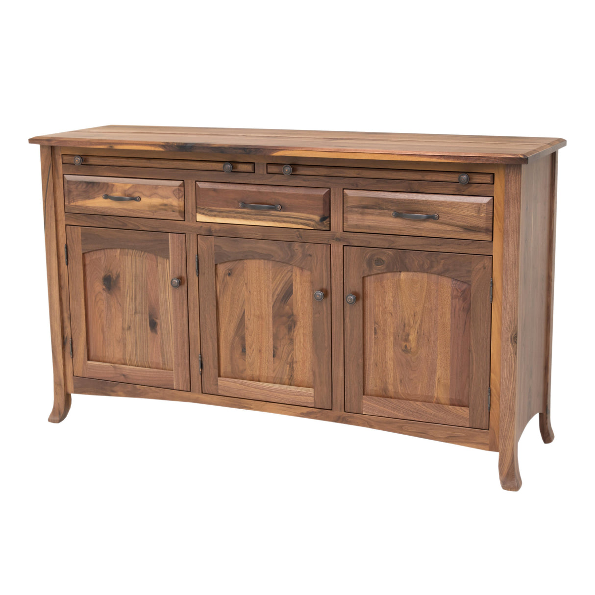Biltmore Walnut Wood Buffet - 3-Door | NAT
