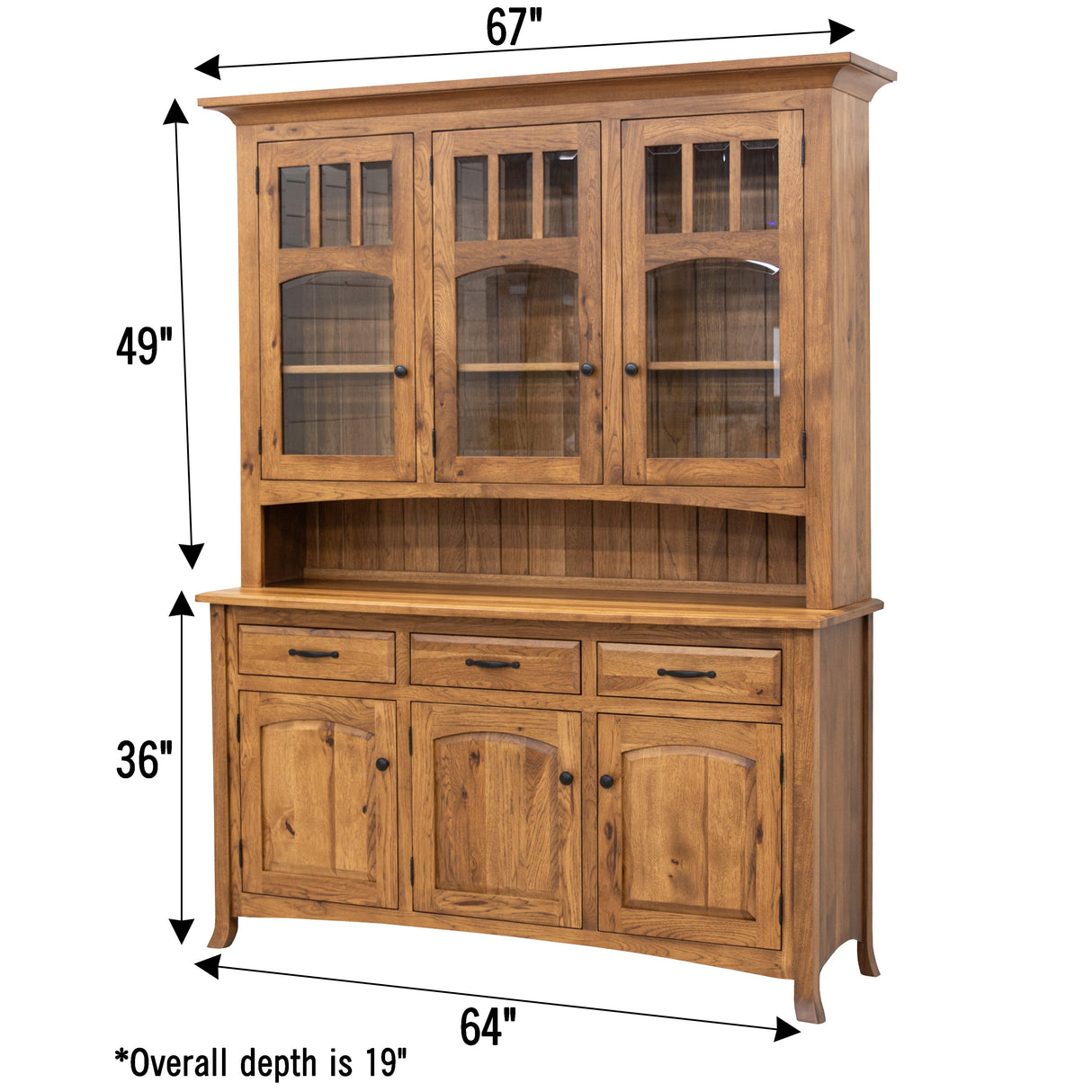 Biltmore Hickory Wood Hutch, 67" wide | HC