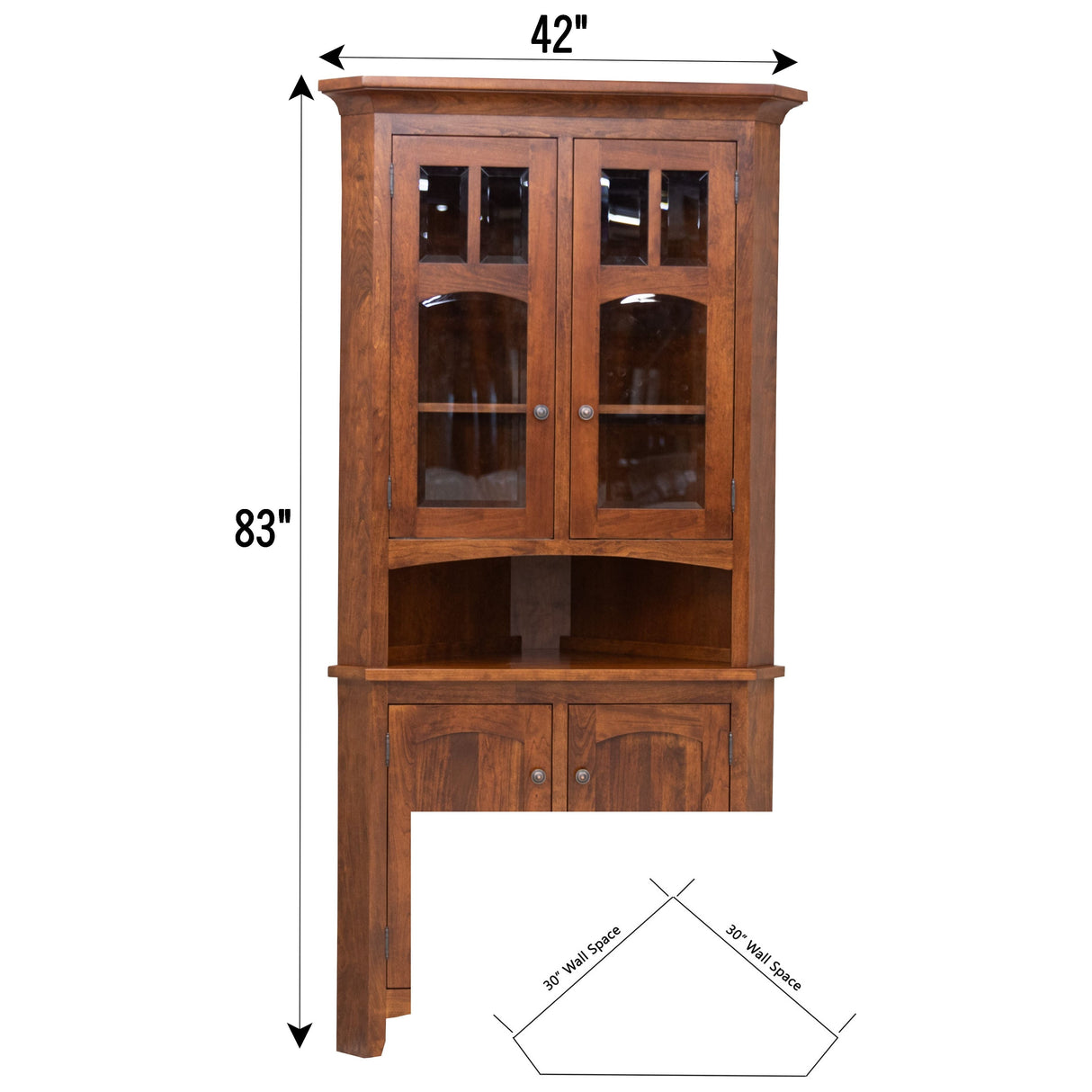 Biltmore Cherry Wood Corner Hutch | MC