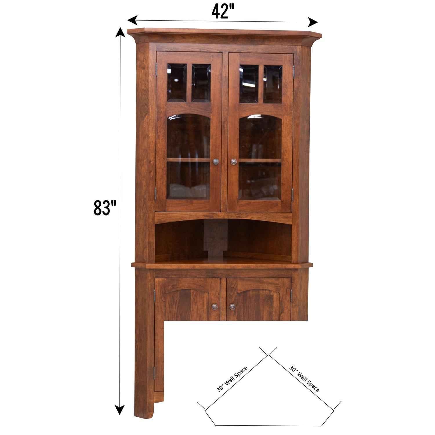 Biltmore Oak Wood Corner Hutch | MC