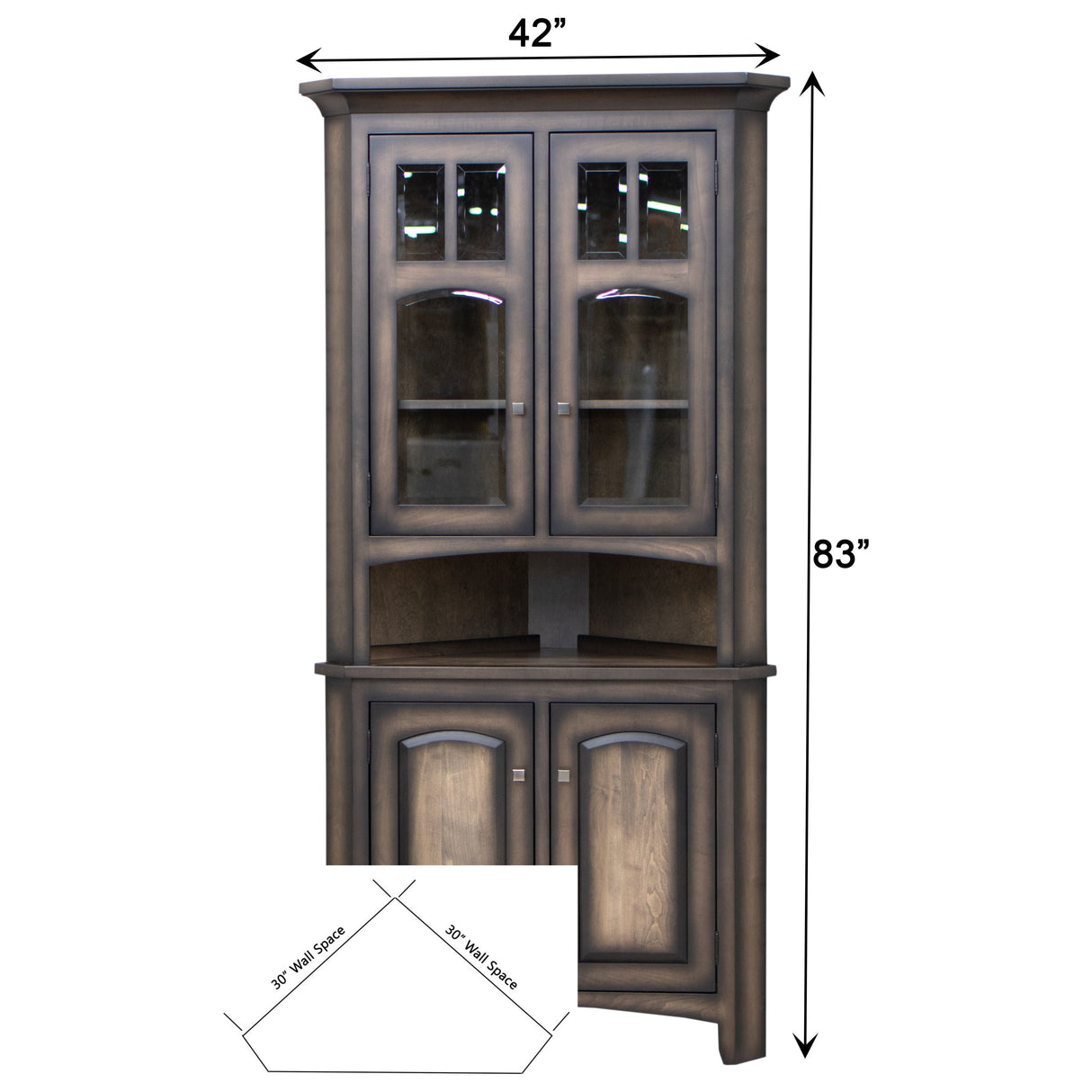 Biltmore Maple Wood Corner Hutch | SP-Burn