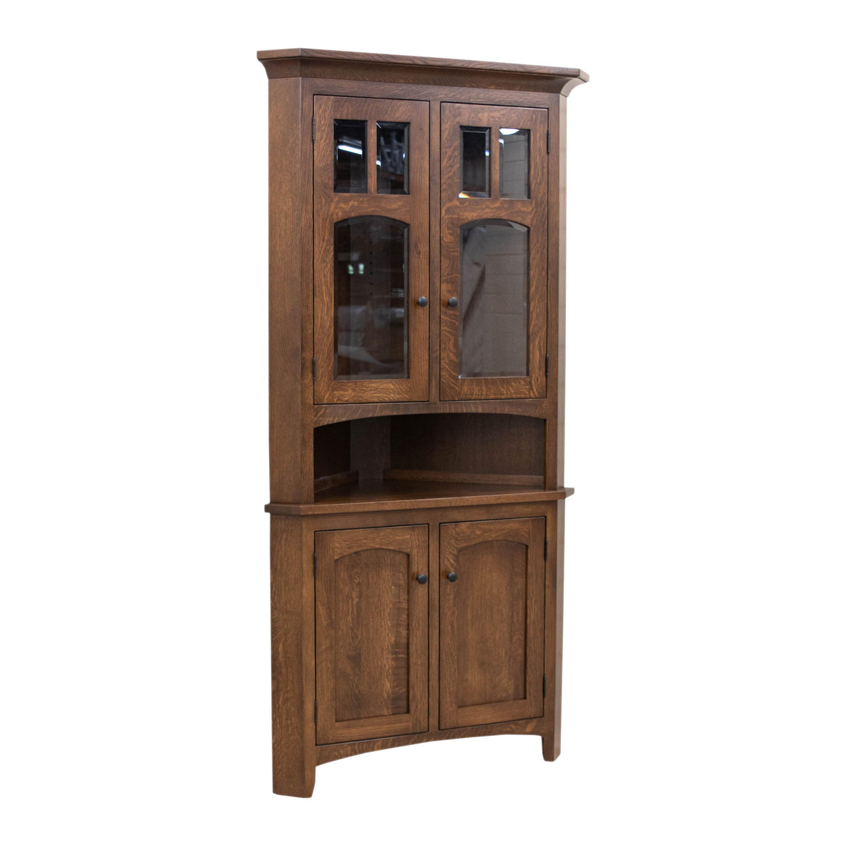 Biltmore Quarter Sawn White Oak Wood Corner Hutch | BV