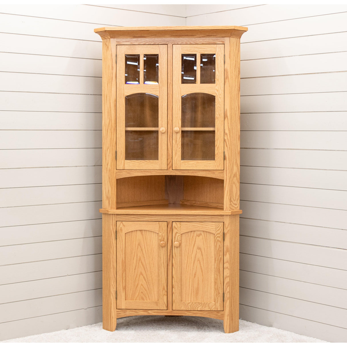 Biltmore Oak Wood Corner Hutch | S-2