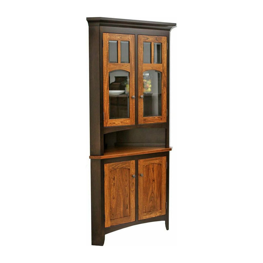 Biltmore Black & Wood Corner Hutch | M-EB&E-MC