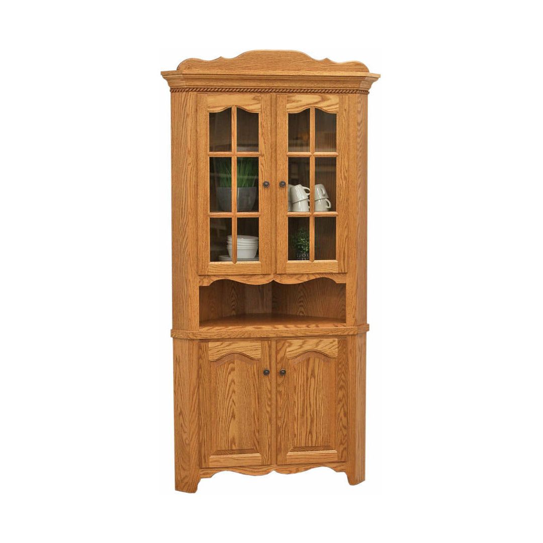 Katie's Oak Wood Corner Hutch | S-14