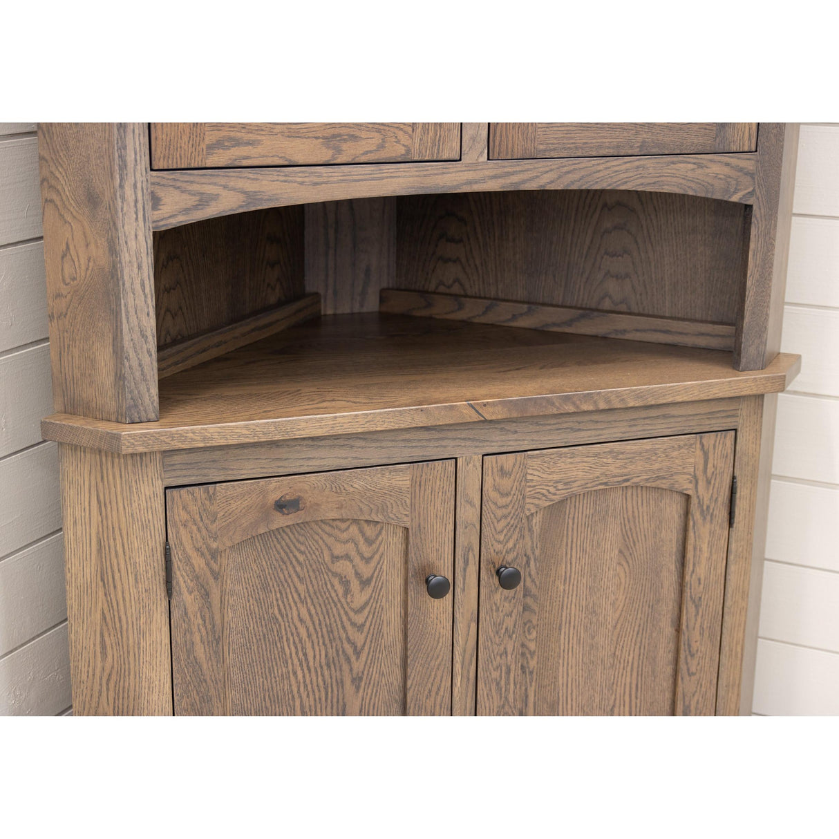 Biltmore White Oak Wood Corner Hutch | SB