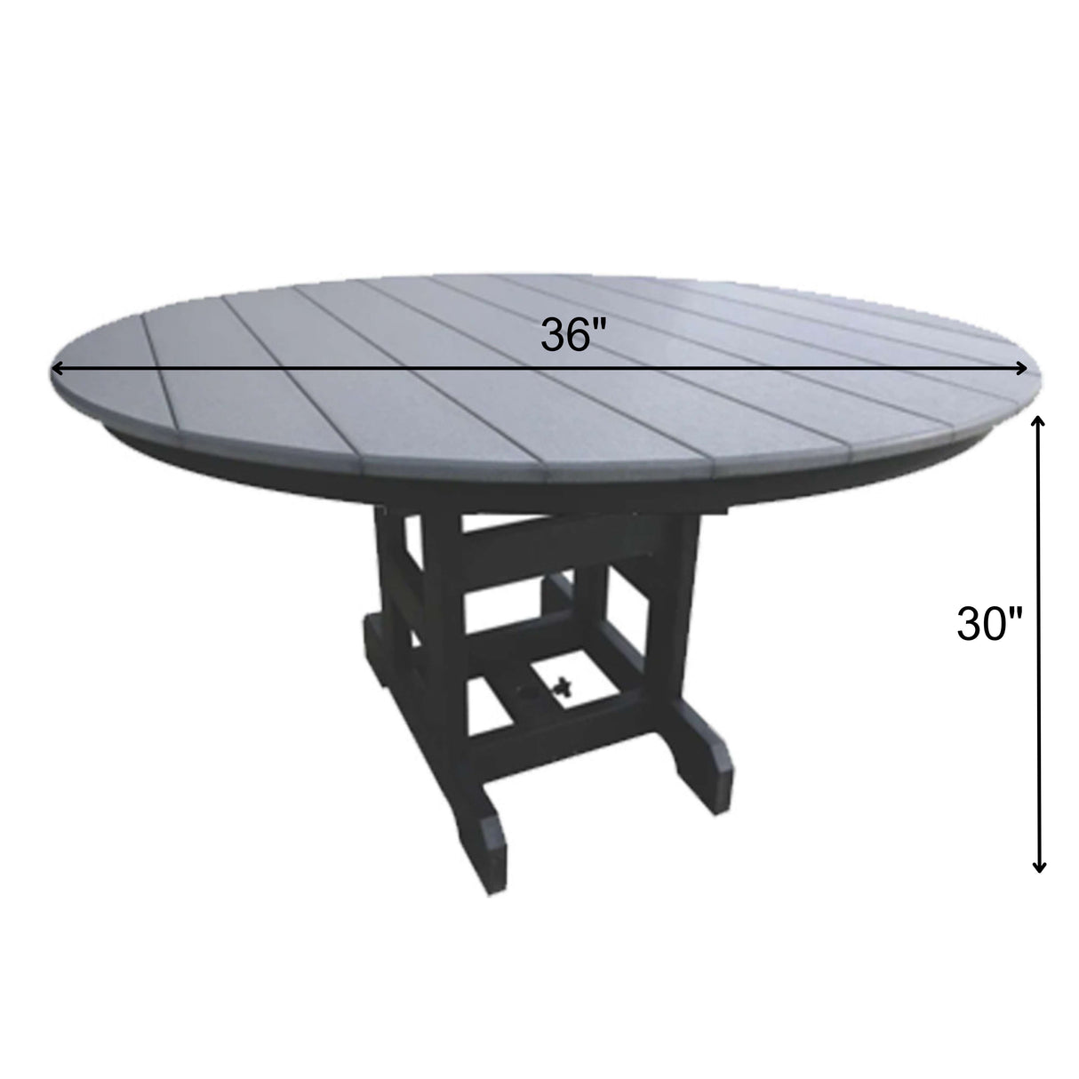 Round Outdoor Amish Poly Dining Table - S/P-Upstate Amish Furniture