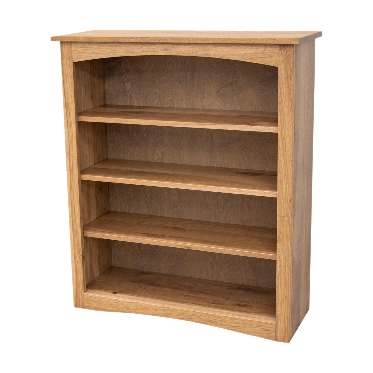 Straight Shaker Solid Hickory Wood 48" Bookcase | WB