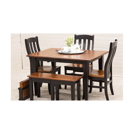 Lakeland Shaker Small Black & Wood Extending Dining Table | M-EB&E-MC