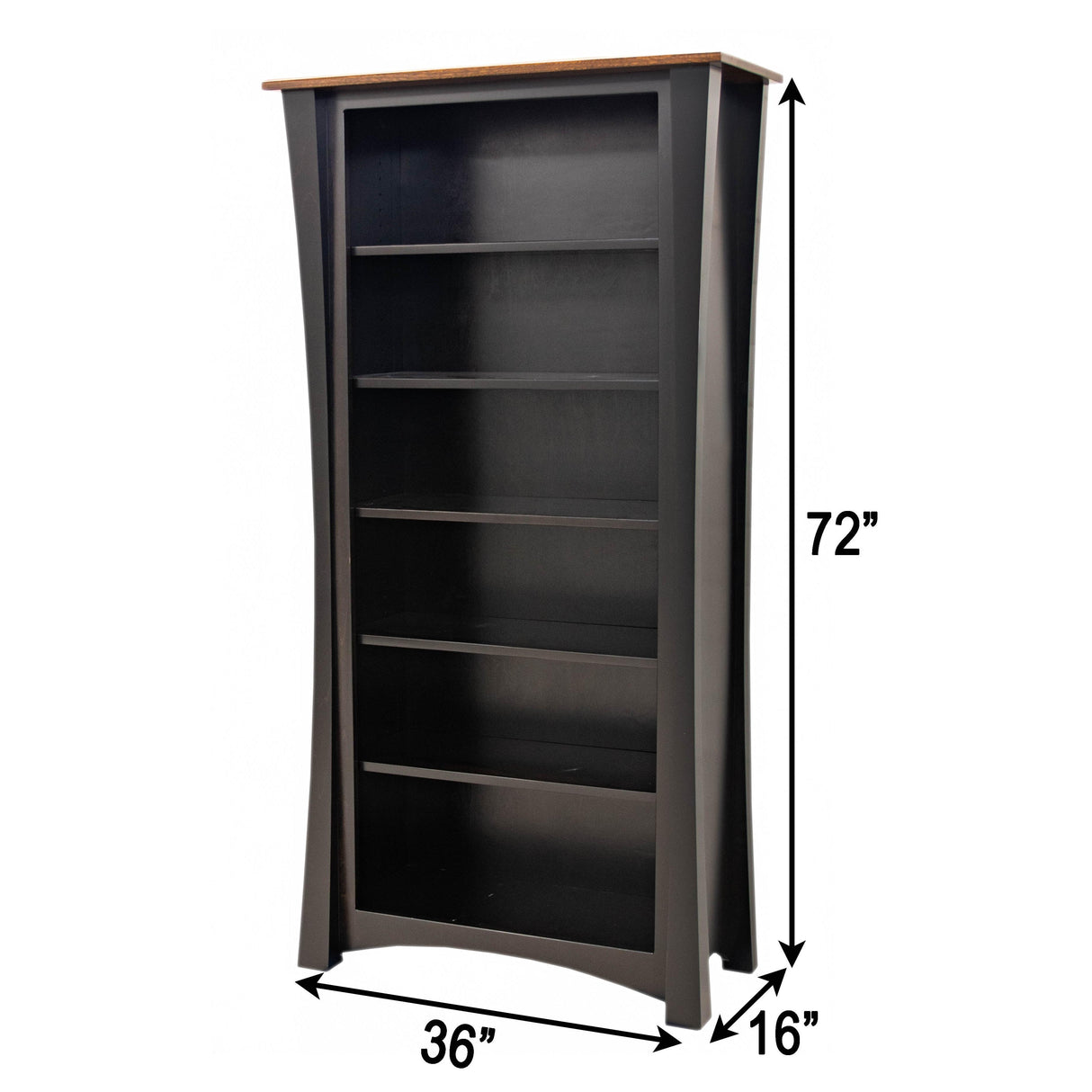 Brooklyn Black & Elm Wood Bookcase | M-EB&E-MC