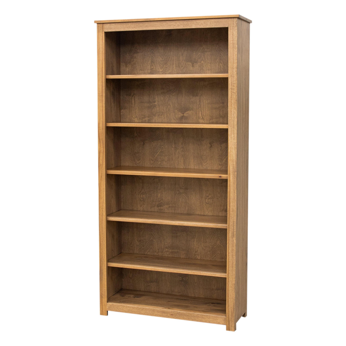Straight Shaker Solid Hickory Wood 72" Bookcase | WB