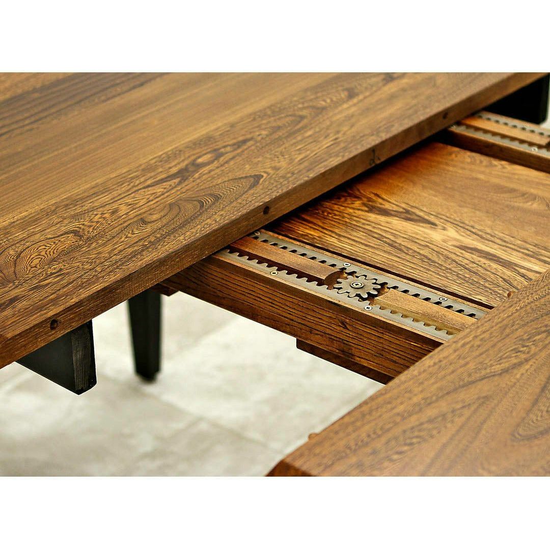 Classic Shaker Black & Wood Extending Dining Table | M-EB&E-MC