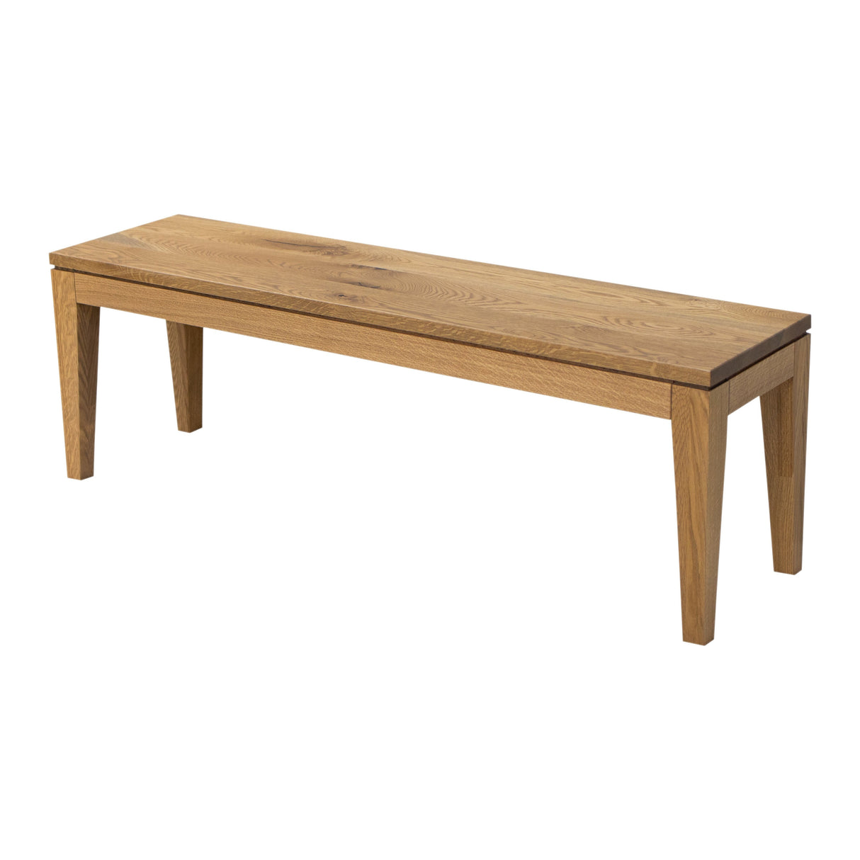 Monroe Mid-Century White Oak Wood Dining Bench | DS
