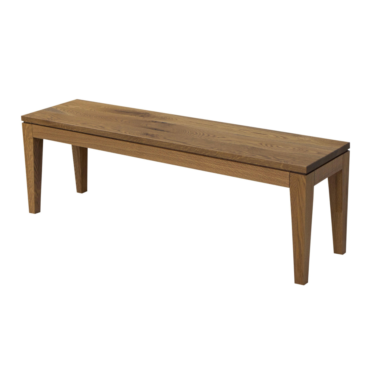 Monroe Mid-Century White Oak Wood Dining Bench | CO