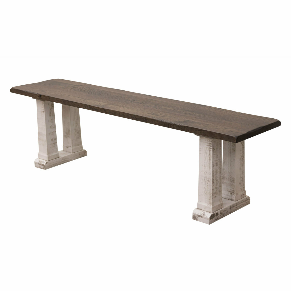 Rowan White & Wood Dining Bench | M-GW&RWO-SB