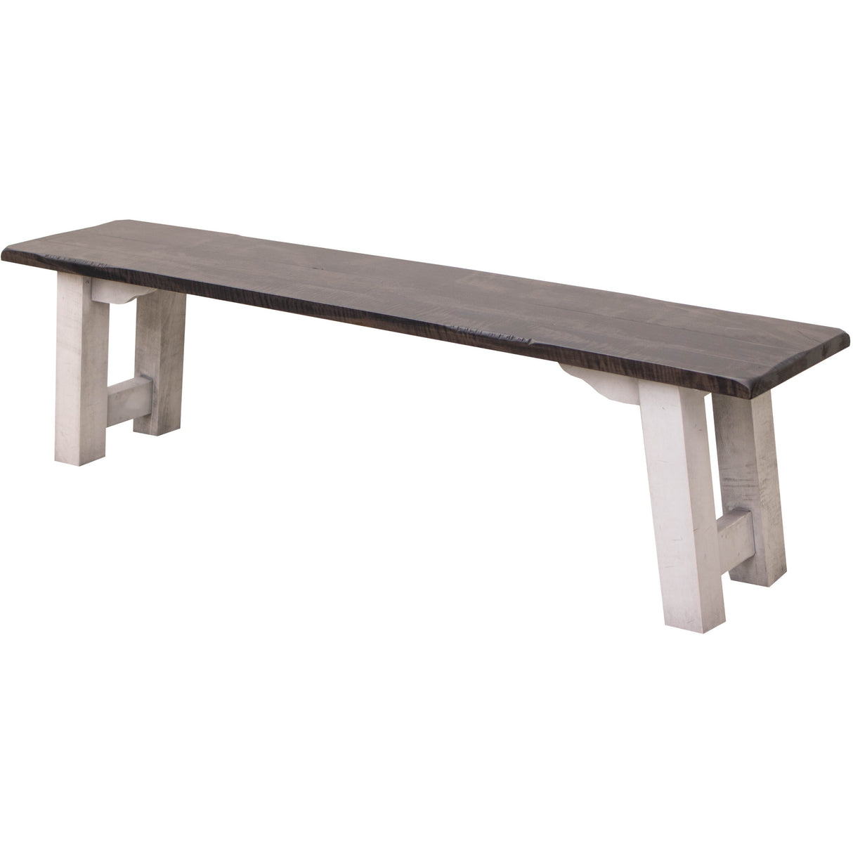 Settler's White & Wood Dining Bench | M-AV&GS