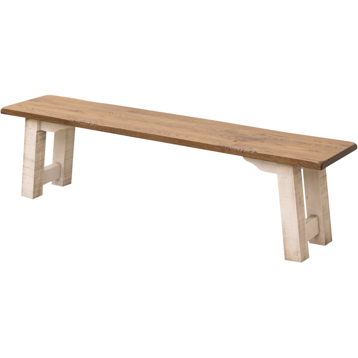 Settler's White & Wood Dining Bench | M-CS&RWO-CO