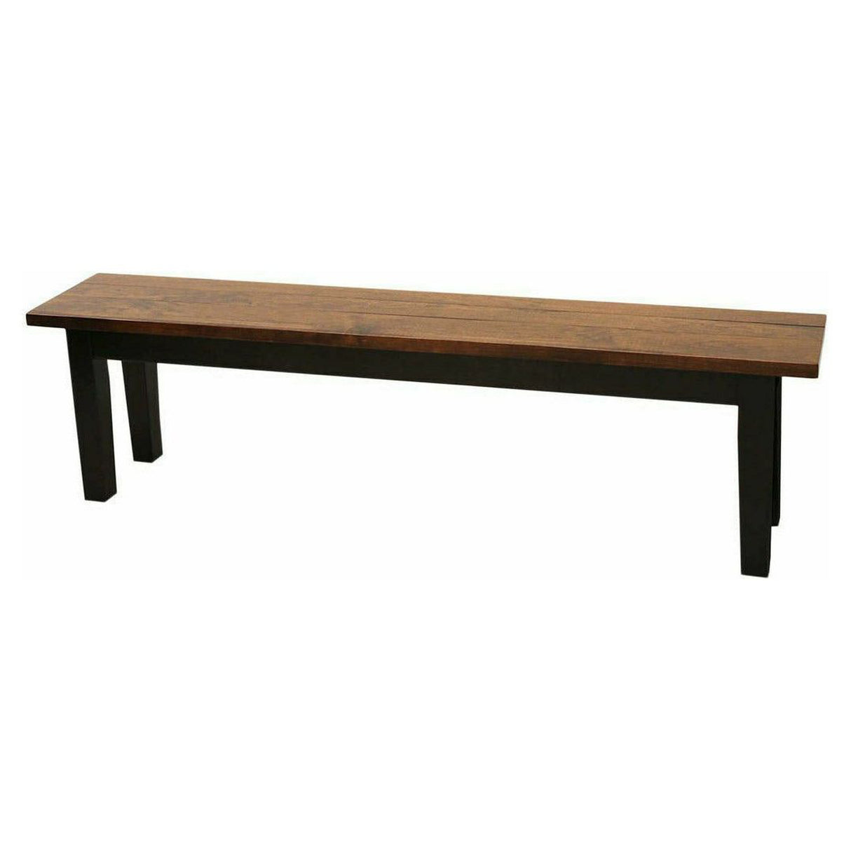 Heavy Shaker Leg Black & Wood Dining Bench | M-EB&C-MC