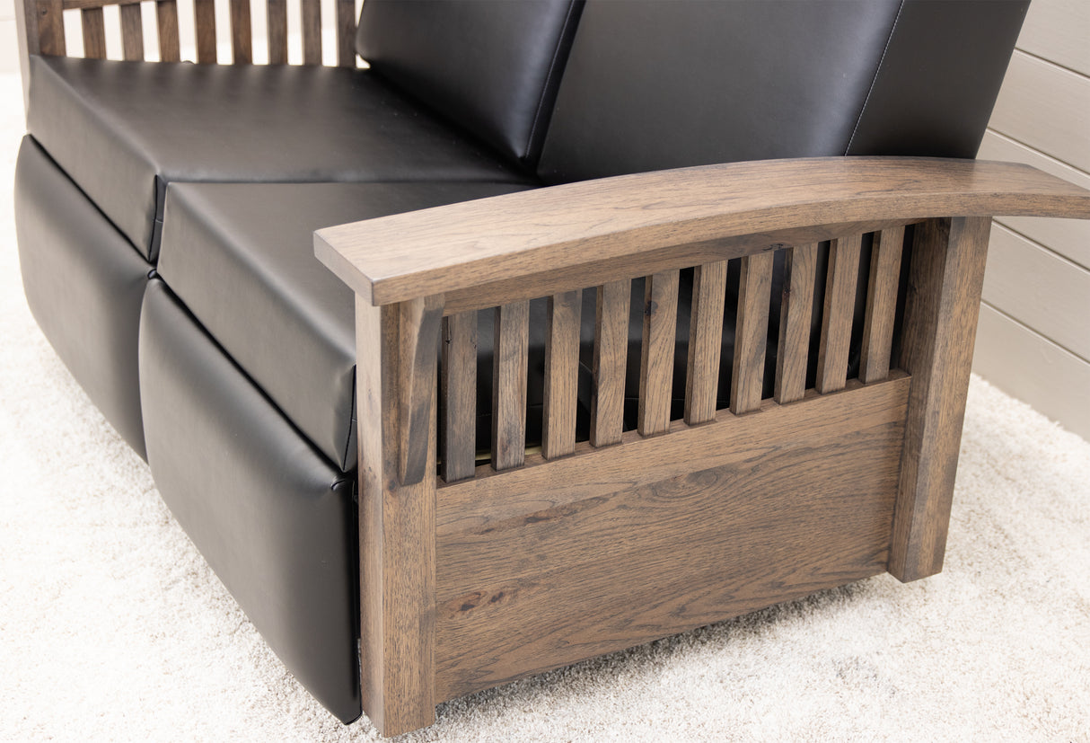 Mission Reclining Loveseat with Wood Arms | 6250-K