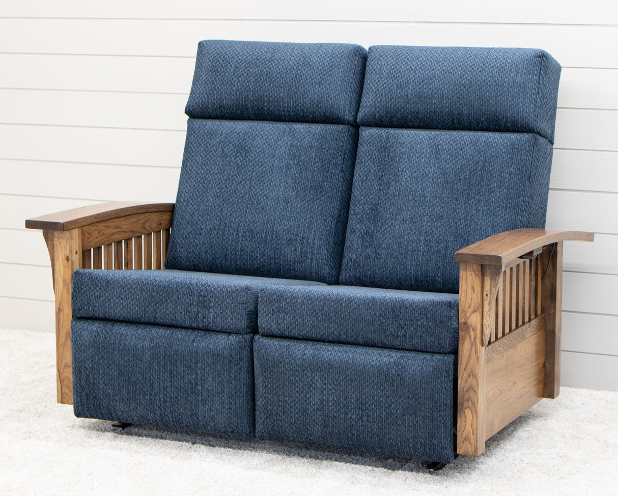 Mission Reclining Loveseat with Wood Arms | 6250-K