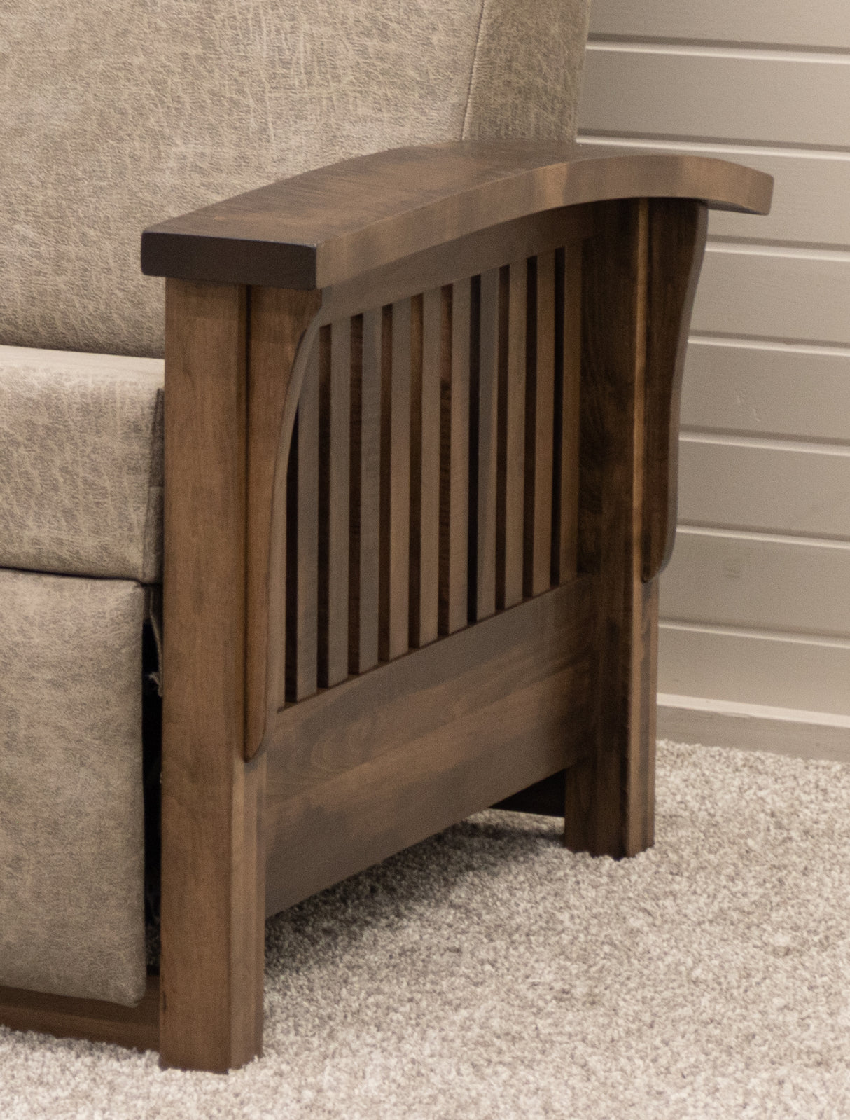 Mission Swivel Glider Recliner with Wood Arms | 4-148