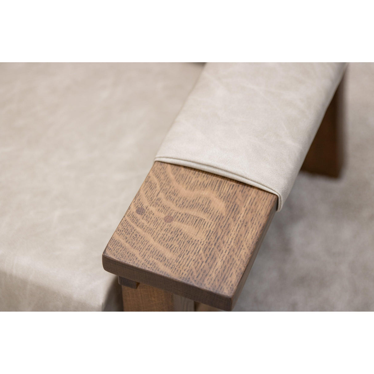 Craftsman Mission Wallhugger Recliner with Wood Arms