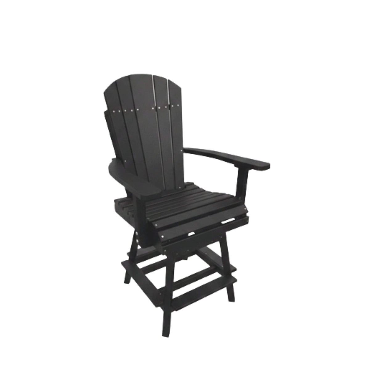 Adirondack Poly Amish Outdoor Swivel Bar Stool - Black