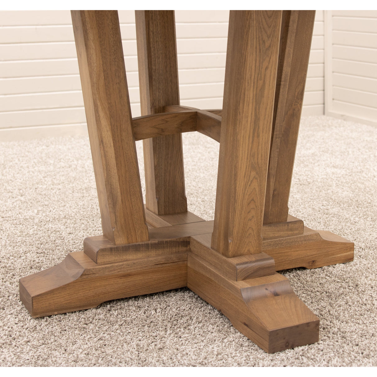 Alberta Hickory Wood Round Extending Pub Table | WB