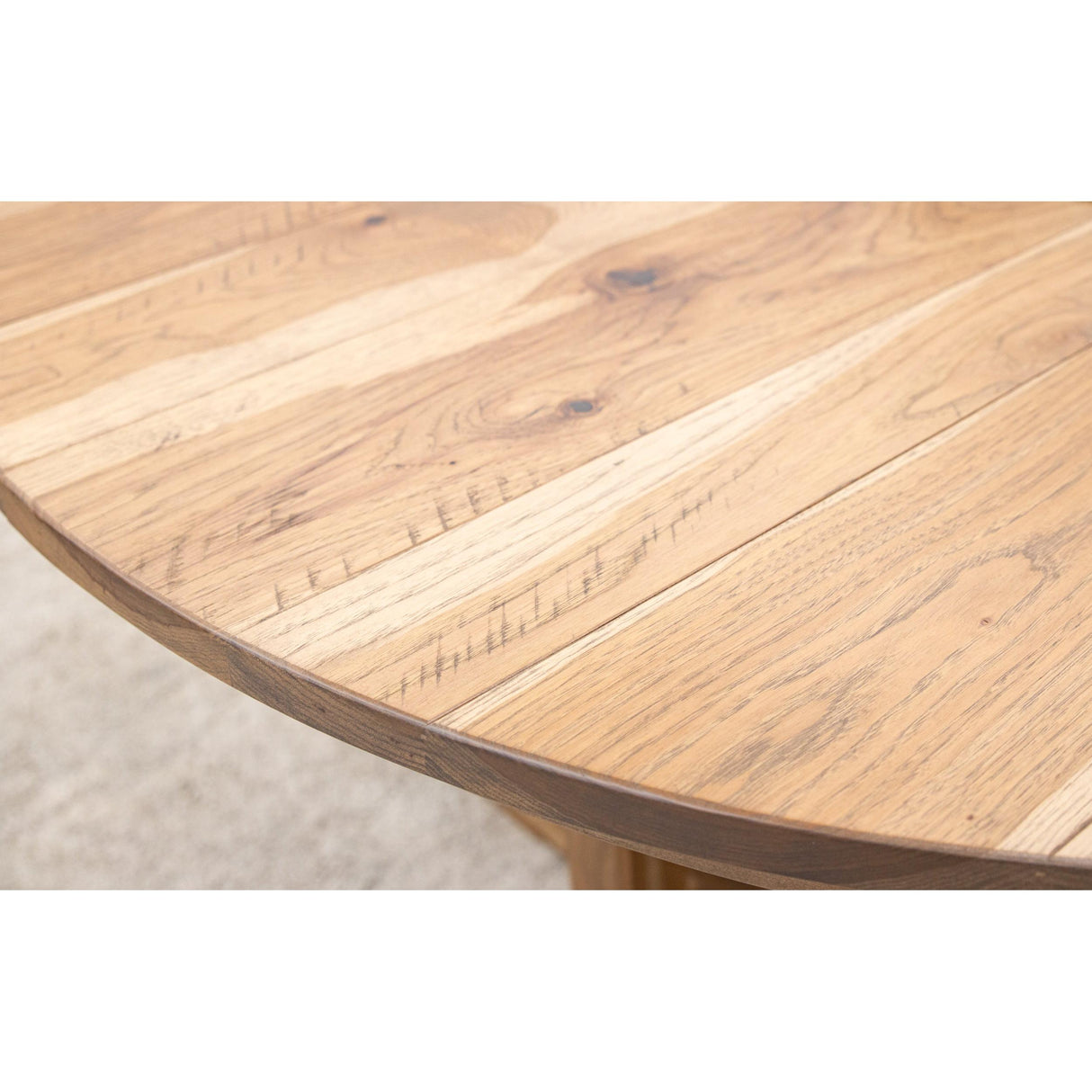 Alberta Hickory Wood Round Extending Pub Table | WB