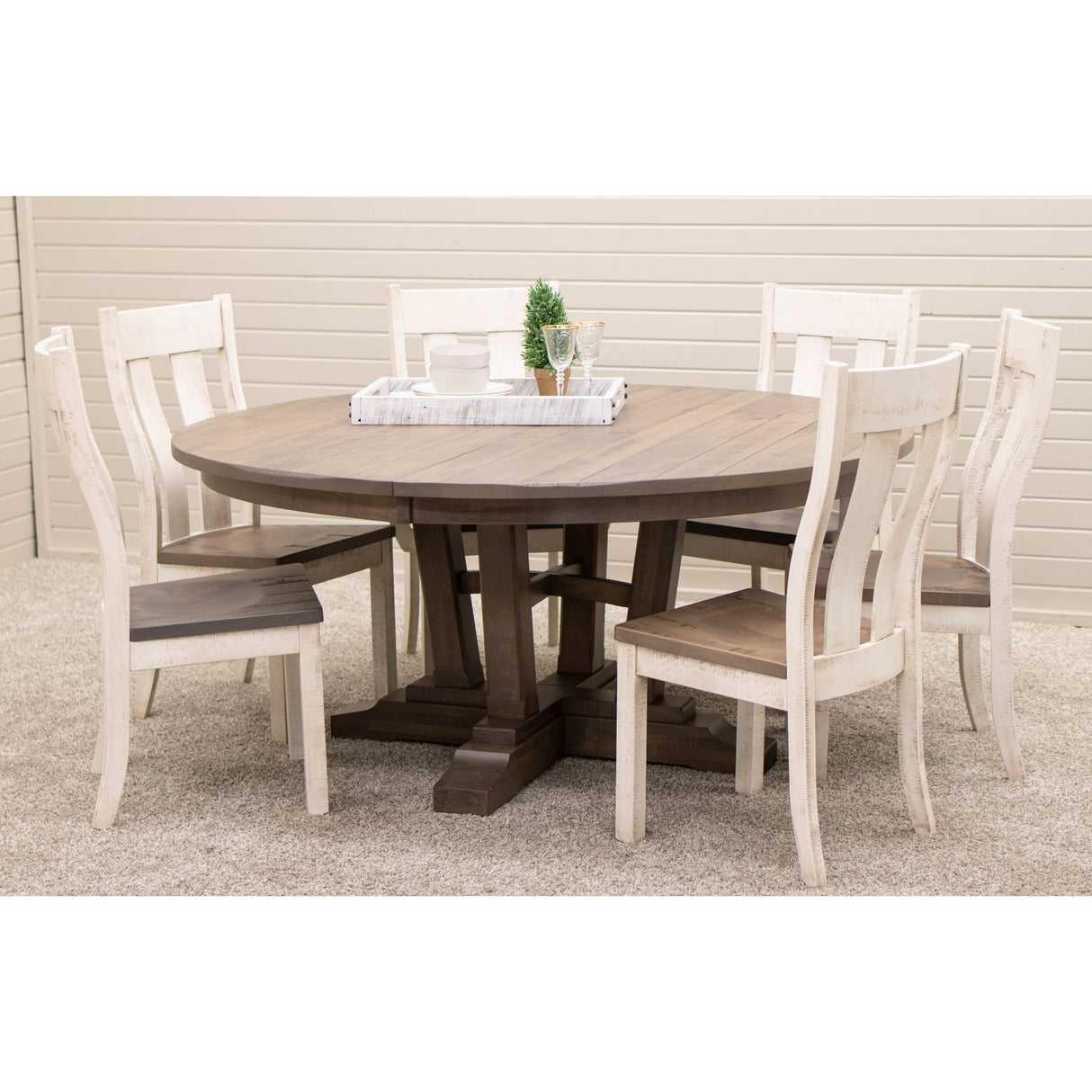 Alberta Maple Wood Round Extending Dining Table | DCD