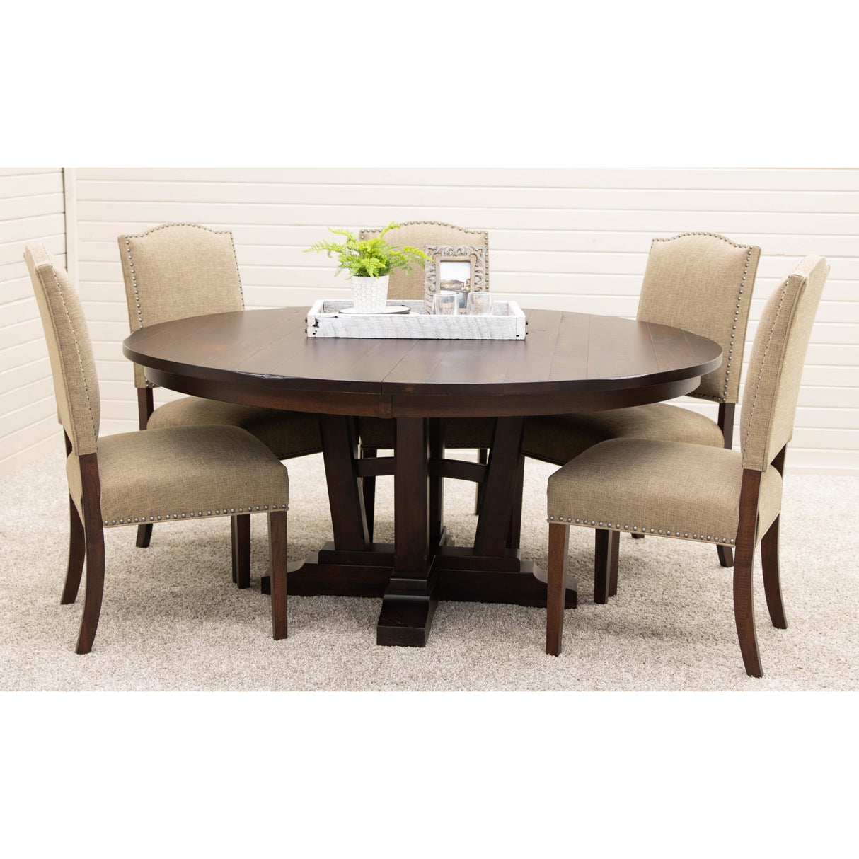 Alberta Maple Wood Round Extending Dining Table | RT