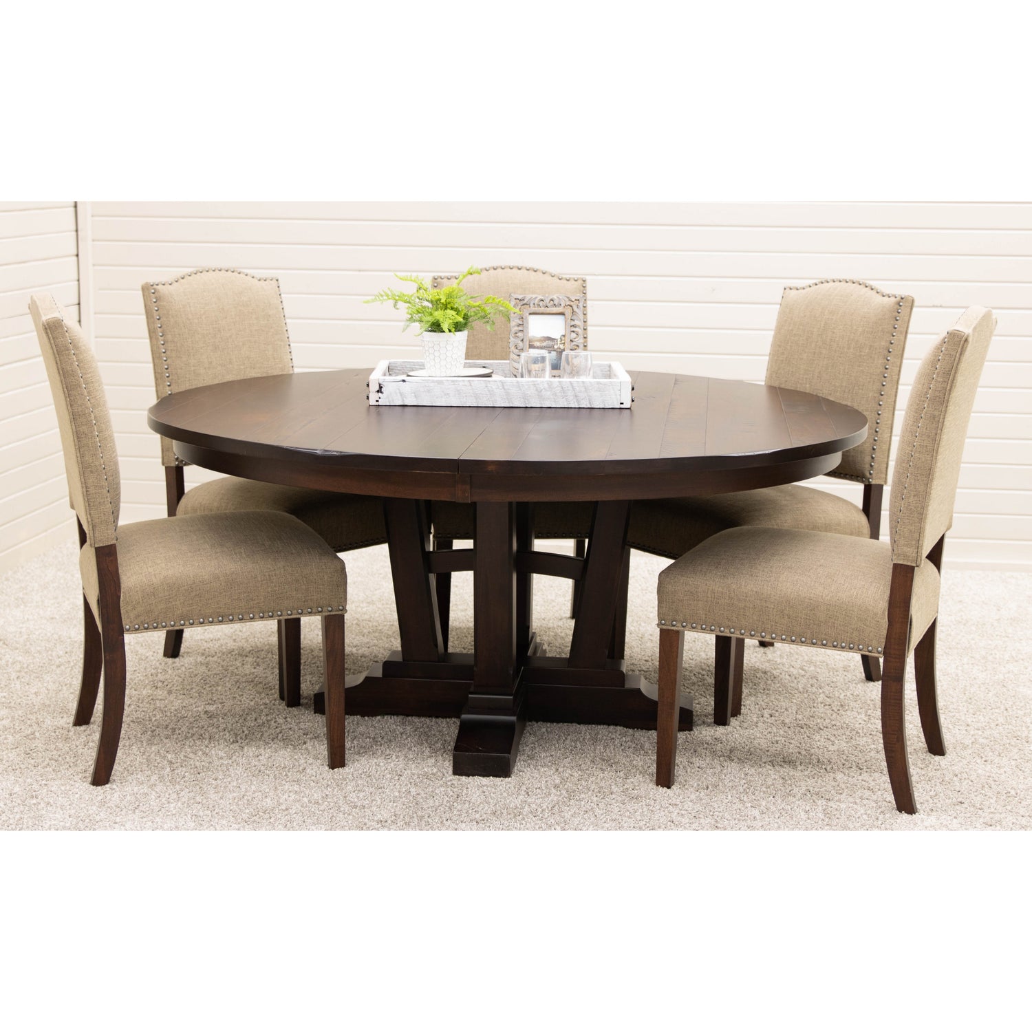 Alberta Maple Wood Round Extending Dining Table | RT