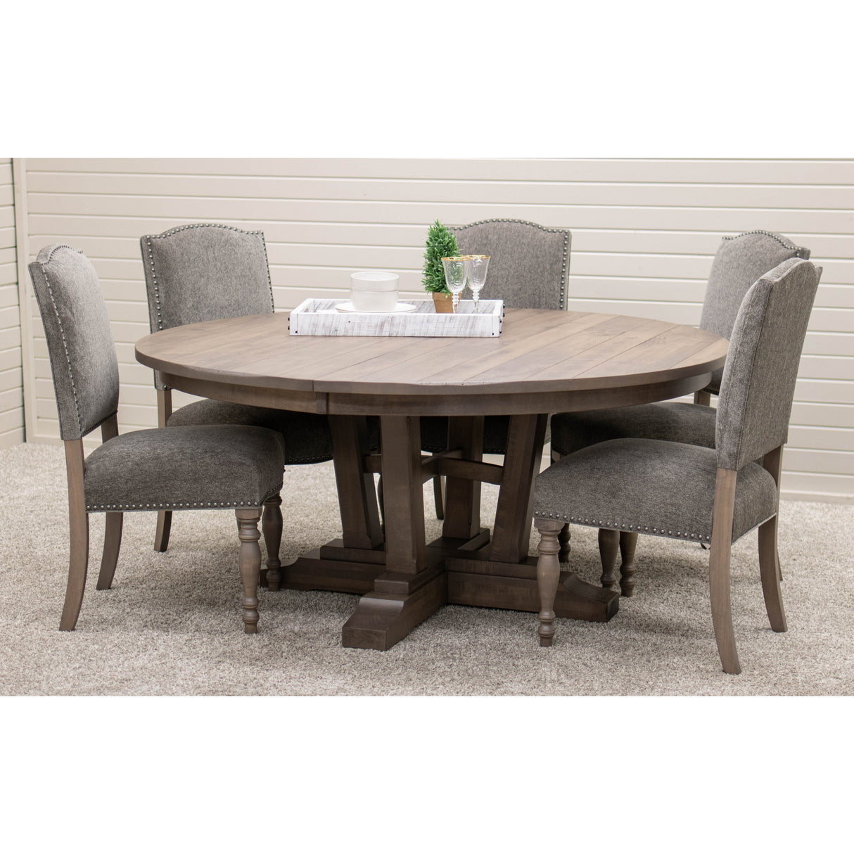 Alberta Maple Wood Round Extending Dining Table | DCD