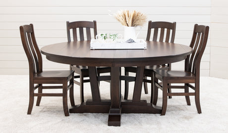 Alberta Maple Wood Round Extending Dining Table | BV