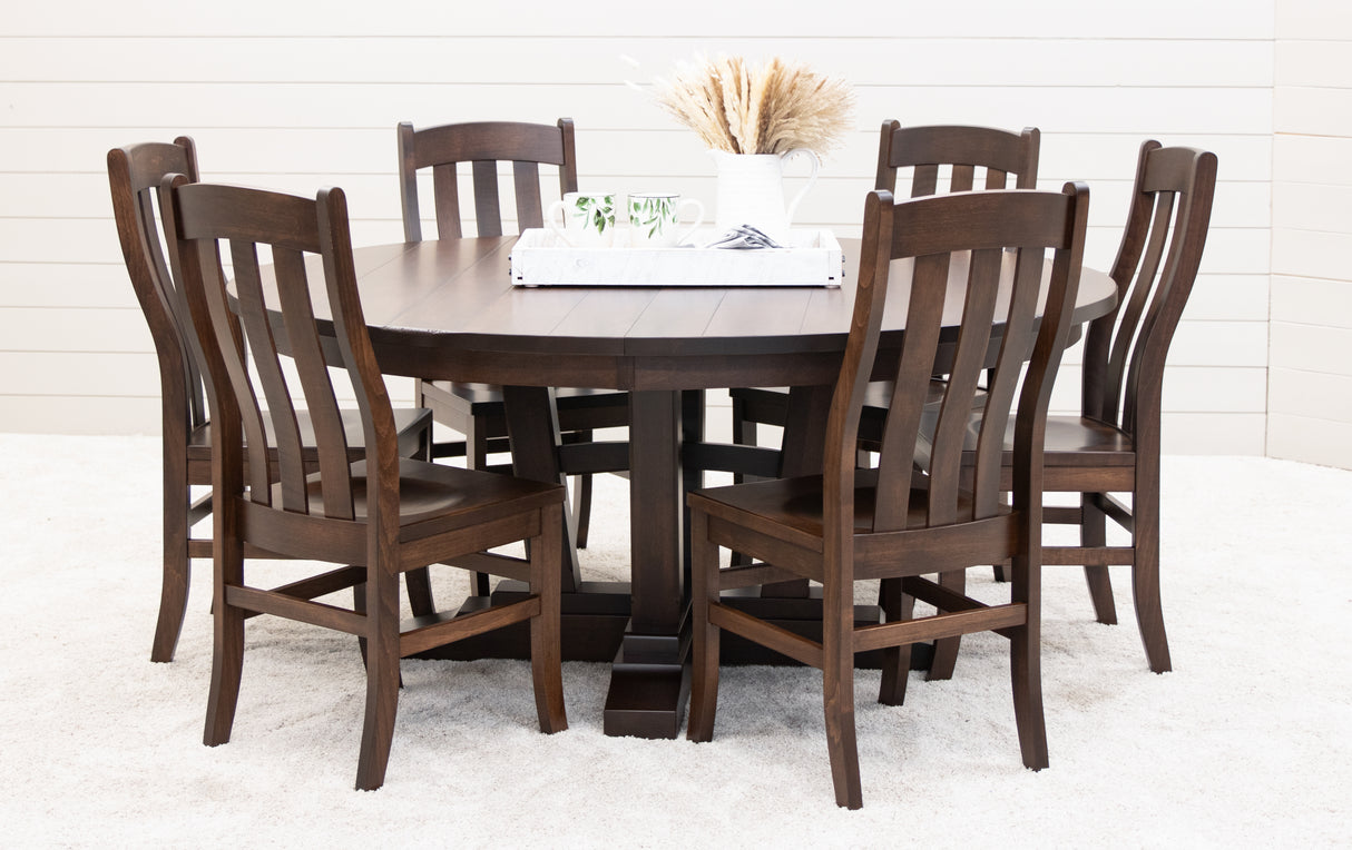 Alberta Maple Wood Round Extending Dining Table | BV