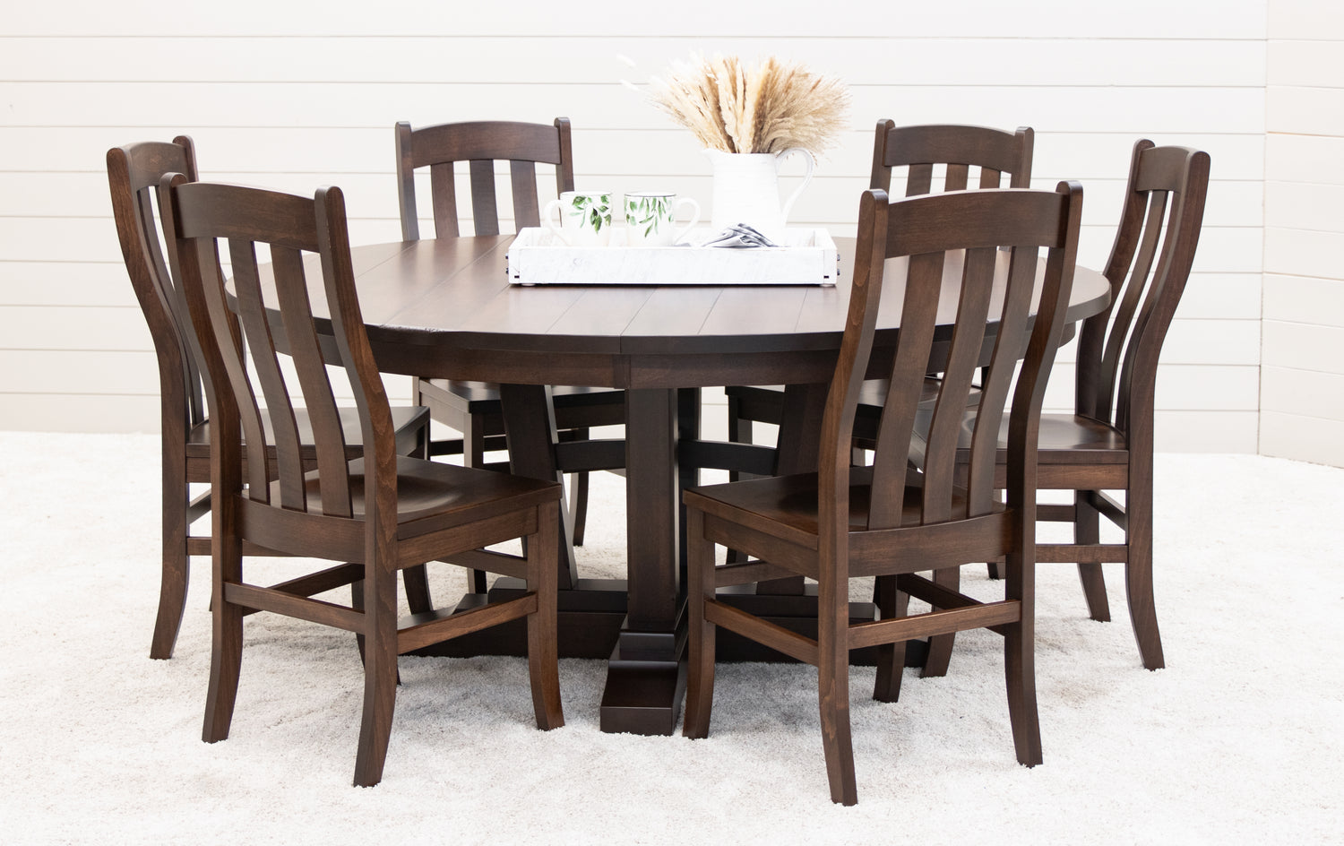 Alberta Maple Wood Round Extending Dining Table | BV